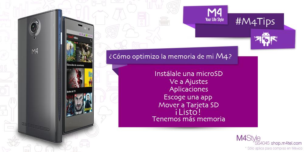 M4Connectivity's tweet photo. #M4Tips: ¿Cómo optimizo la memoria de mi M4? #WellDesignedInspiredOnYou http://t.co/PG6k2f4CfA