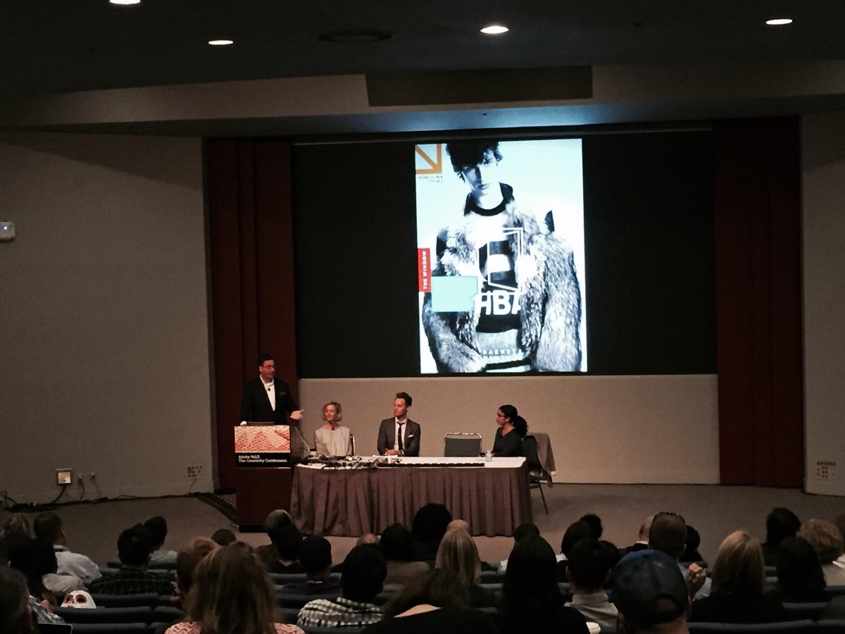 AdobeDigitalPub's tweet photo. .@SegalSavad &amp; @BarneysNY present stunning #MadeWithDPS app at #AdobeMAX. Here's their story: http://t.co/FEoozQltZK http://t.co/BQ4qfN6KFw