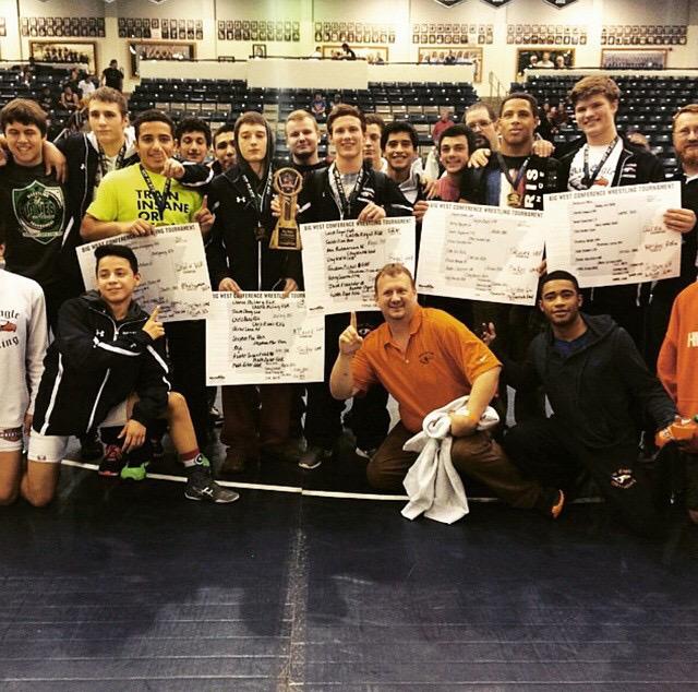 5 conference champs last year. 113-Chance McCrary 126-Caleb Royal152-Shae Chafin 195-Joey Saucier 220-Stone Airoso