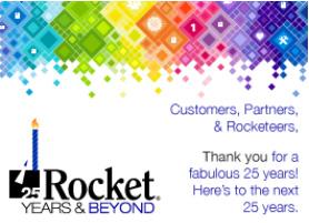 RocketD3's tweet photo. Celebrating 25 of years of @Rocket and 50 years of #MultiValue at #mvu2015 in Las Vegas. http://t.co/wTckslxi4k