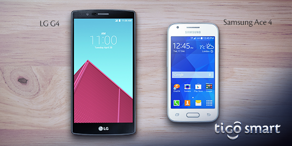 TigoElSalvador's tweet photo. ¿Cuál de estos dos Smartphones quisieras tener? Dale RT si quisieras el LG G4 o FAV si te gusta el Samsung Ace 4. http://t.co/6LTQwQVYJU