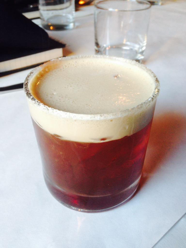 ClassDrinking's tweet photo. Boom! #TheImport at @CitizenPubHouse. Whisky, port, tobacco essence and @GuinnessUS foam on top. #craftcocktails http://t.co/ARNUDXS6Gq
