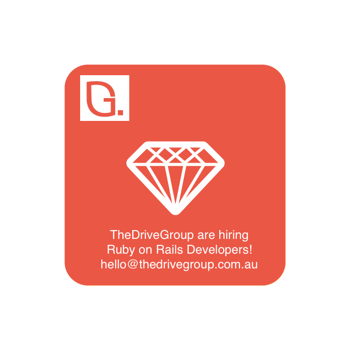 TheDriveGroup's tweet photo. Ruby on Rails Developers Required! Remote work considered! #RubyOnRails #Ruby #Rails #ITJobs #Sydney #TheDriveGroup http://t.co/A9pwC9d9Pc