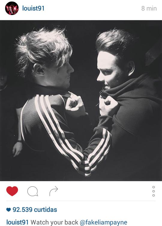 "Tenha cuidado @.fakeliampayne" Louis via Instagram.