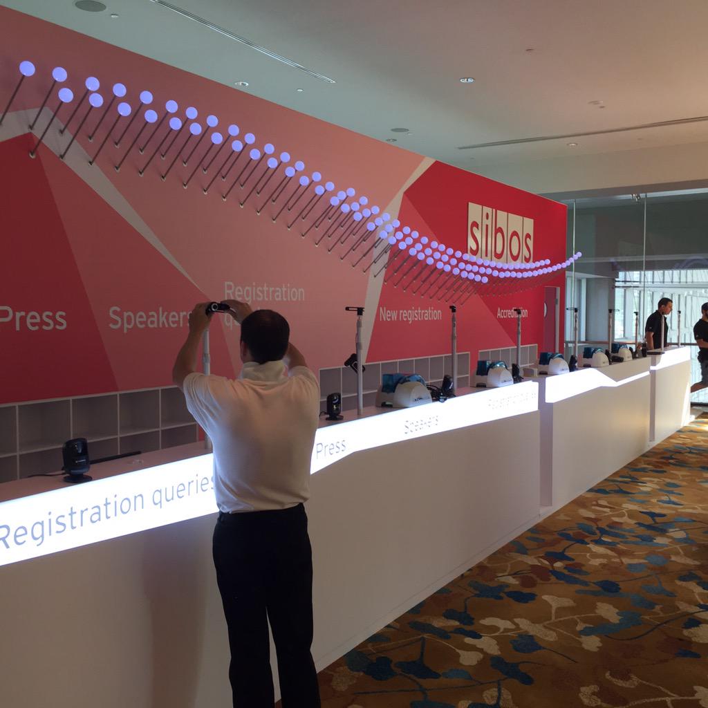 Sibos 2015 registration  area almost ready - and looking great! #Sibos