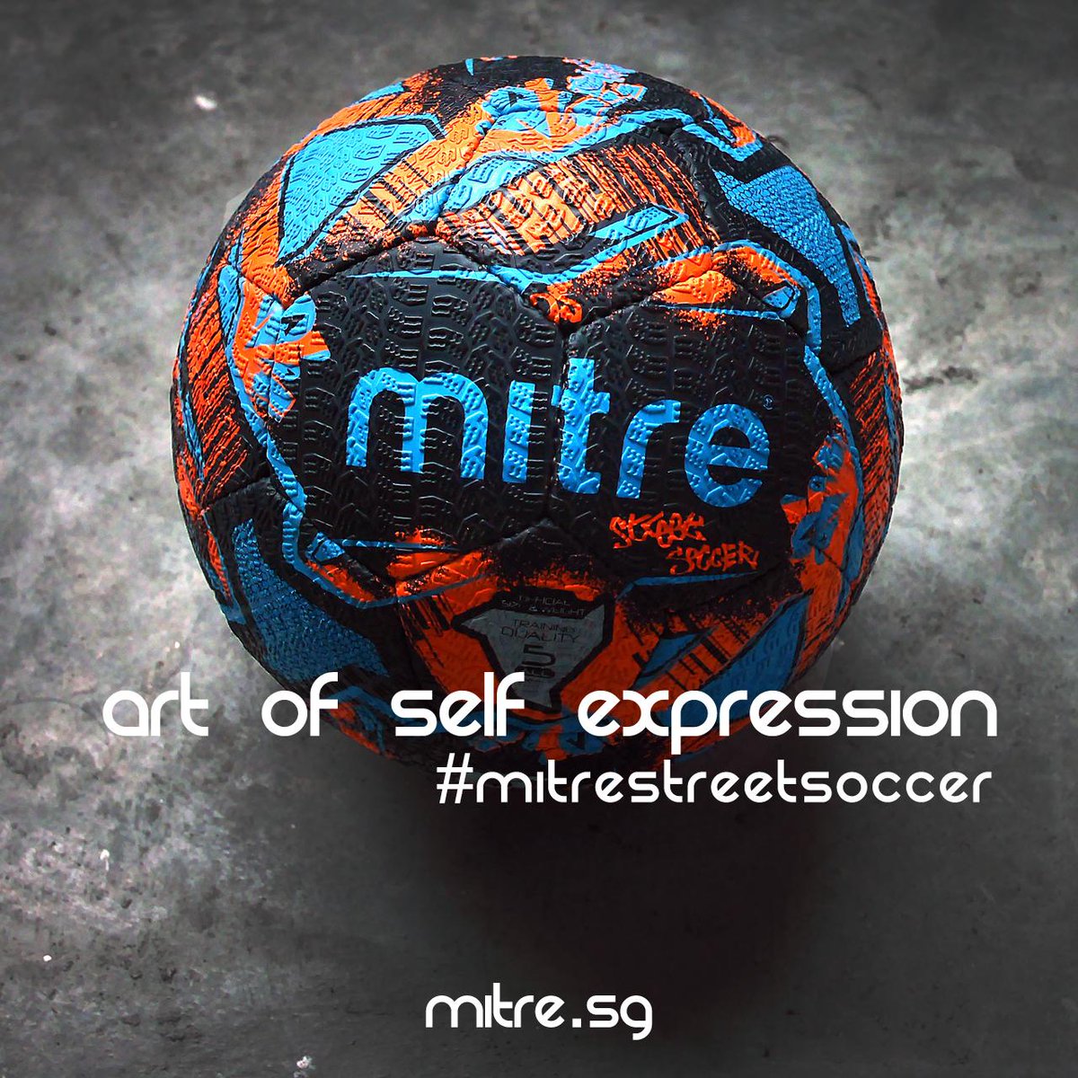 MitreSG's tweet photo. #MitreStreetSoccer - the #artofselfexpression. Pre-order now on mitre.sg. http://t.co/RRWfzwT6K4