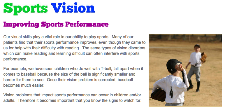 What is #SportsVision Training? goo.gl/KRMoNn #visiontherapy #sportsenhancement #pediatrics #visioncare