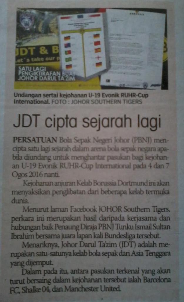HASapardan's tweet photo. #JDTBVB JDT cipta sejarah lagi http://t.co/zSmEnqNBII