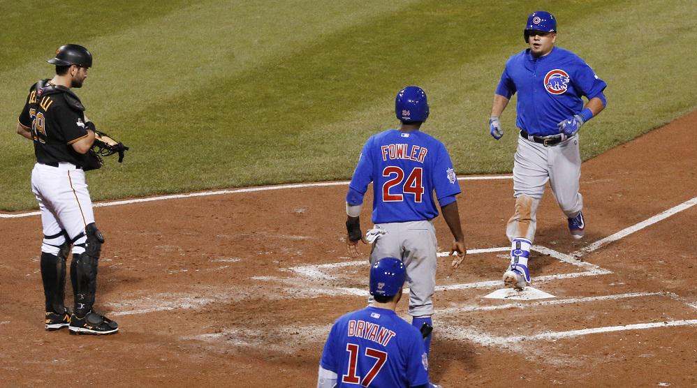 Kyle Schwarber is the 1st rookie in Cubs history with 2 hits, including a HR in a postseason game.