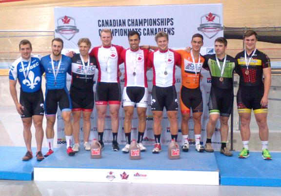 pedalmagazine's tweet photo. Men's Team Sprint Podium #CanTrackChamps http://t.co/8CB122vmau