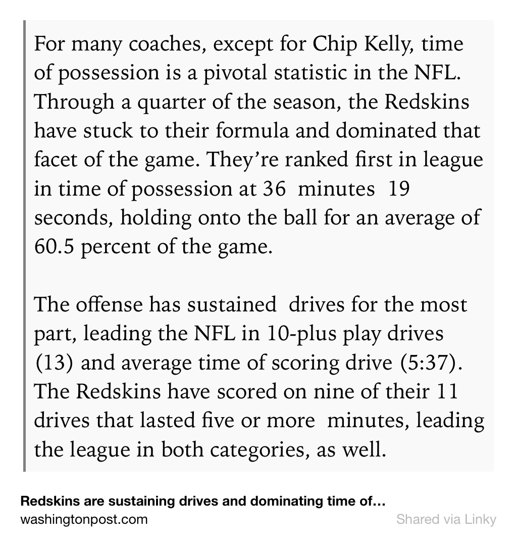 BurgundyBlog's tweet photo. Via @MasterTes. These #Redskins offensive stats, considering recent past, are mind-blowing: http://t.co/slHKYbeiDk
