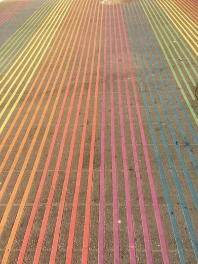 southseneca's tweet image. Why didn't i think of this first? Cross walk creativity in #sfcastro