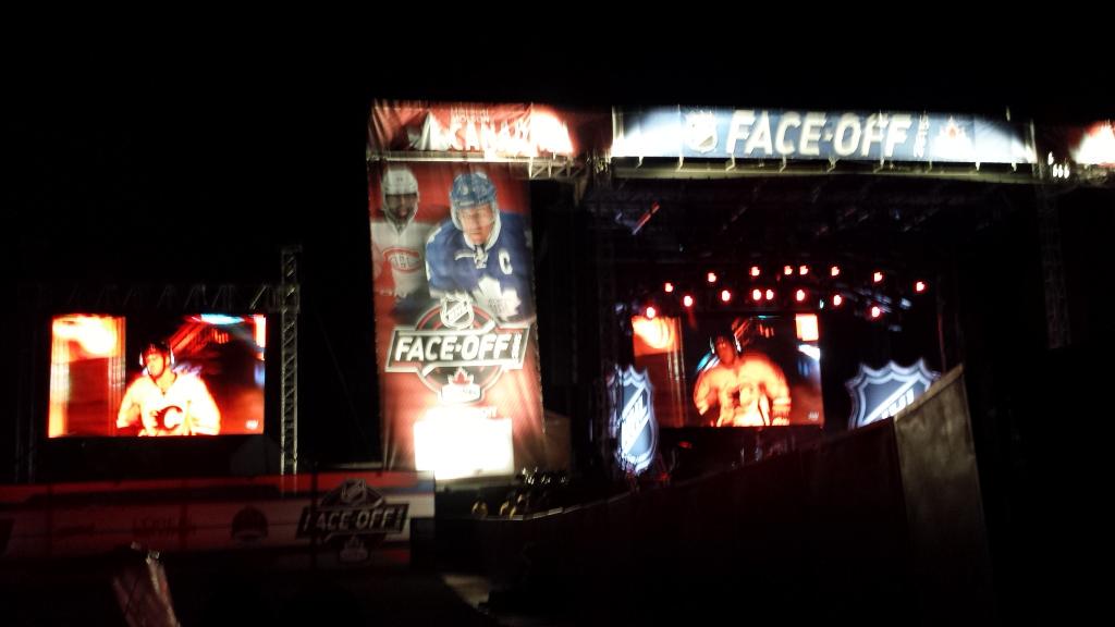 AxlSurette's tweet photo. Can't contain my excitement! About to watch the puck drop from Fort Calgary! #GoFlamesGo #NFLFaceOff #yyc http://t.co/O2FSZ0X3e0
