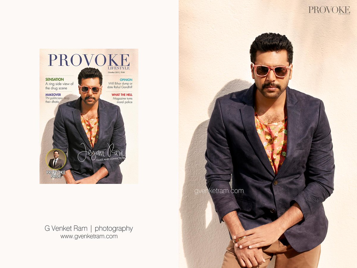 Studio9696's tweet photo. 9696 Styled the charming @actor_jayamravi , photographed by @venketramg for #provokelifestyle @ApsaraReddy #sampaul http://t.co/P1jRJxJmJx