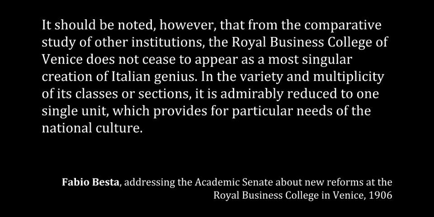CaFoscari's tweet photo. Ca' Foscari was founded as a Business College and became a State University in 1935 #EducationDay #tt #CFQuotes http://t.co/nL7PkuIlKF