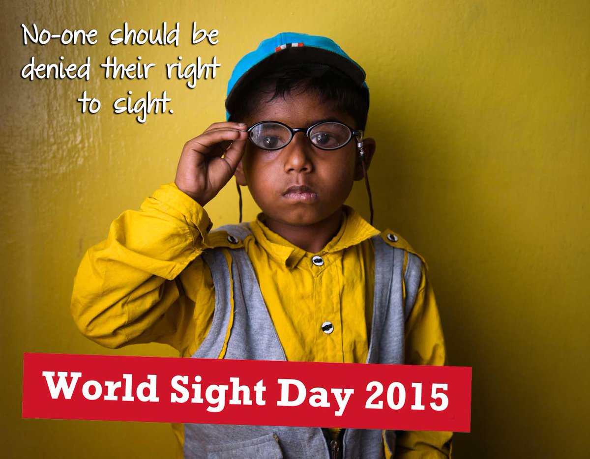 Today is #WorldSightDay! 8 out of every 10 people who are blind, don't need to be ow.ly/SWa17 #Blindness