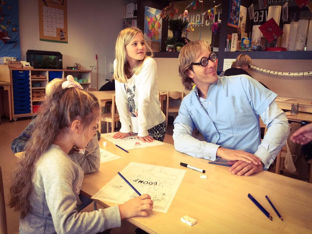 Bijzonder leuke middag #kinderboekenweek met workshop striptekenen bij montessori school Noordwijk