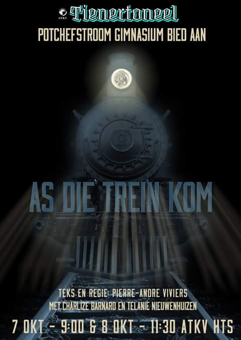 <a href="/ATKVSA/">ATKV</a> Almal wag vir ń trein, elkeen oppad iewers heen en "As die trein kom" ..gaan jy klim of nie? #Tienertoneel