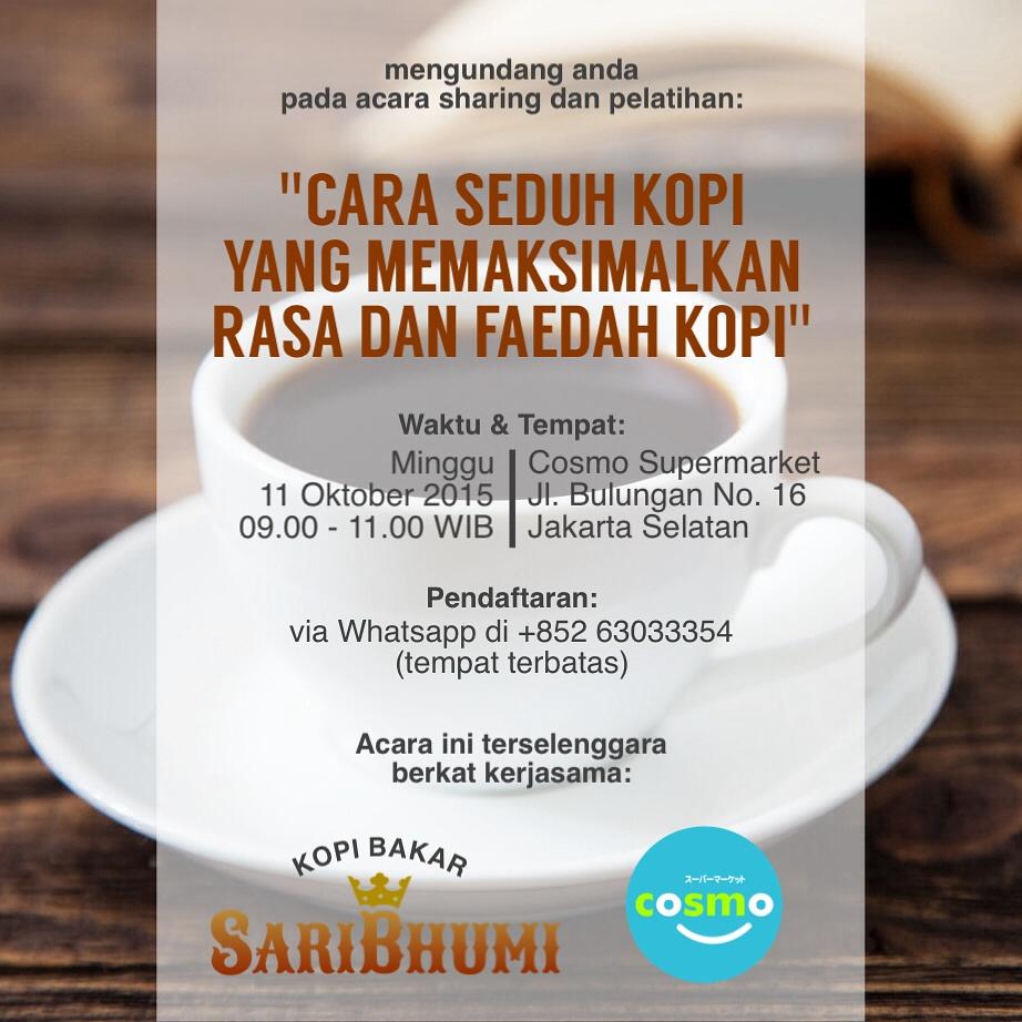 cosmokitchen_id's tweet image. Datang ya di event ini...  Sharing dan pelatihan kopi by @Hendra_Hendarin
