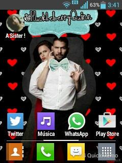 Lucilaxoxo's tweet photo. Hey you two, look at my wallpaper! #HuckleberryQuinn #Scandal http://t.co/ivO6WJtw33