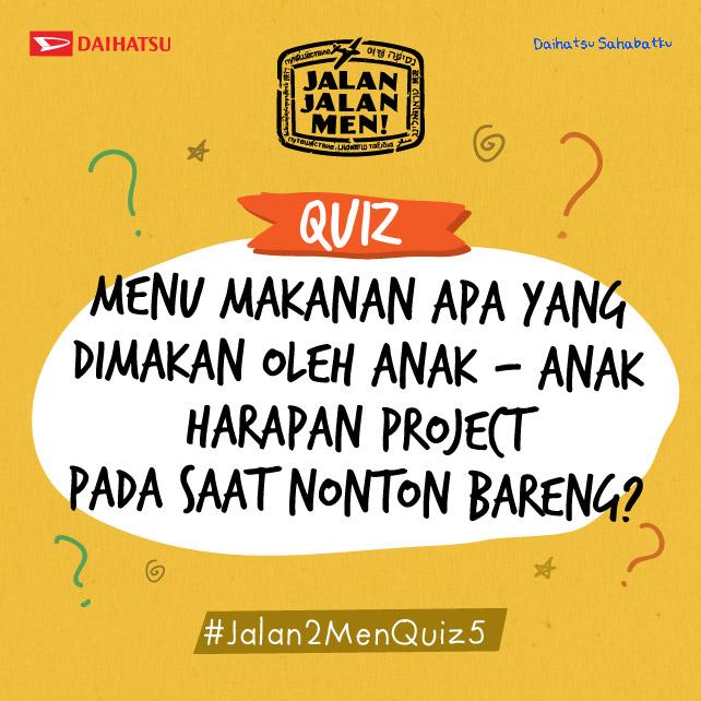 jalan2men's tweet photo. Halo, Men! RT tweet ini kalau kamu udah ikutan #Jalan2MenQuiz5 dan mau dapetin hadiah-hadiah keren dari @daihatsuind! http://t.co/AhqO4qr1T6