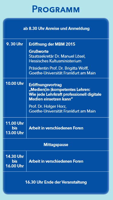 itslearning_de's tweet photo. #mbm15 Programm, gleich um 9.30 geht's los! http://t.co/RbTI0vGi6C