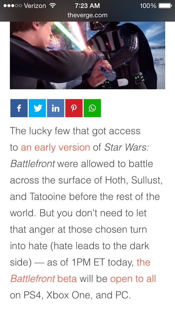 ButterDERP's tweet image. BATTLEFRONT BETA HYPE! Re-tweet if you're hyped too!!