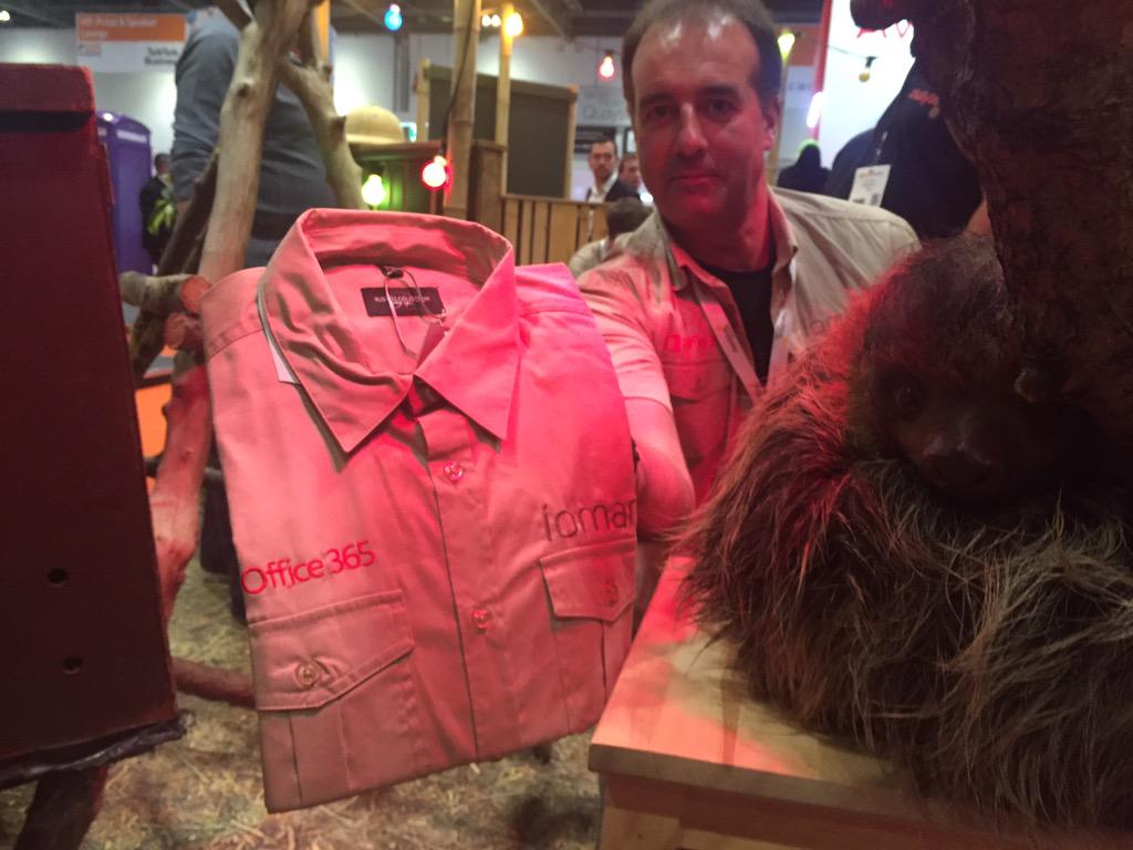 Talita was unimpressed with our tshirts @IPEXPO #tshirtbattle but we still like them!