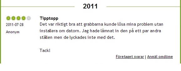 FixarIT's tweet image. Kund omdömen