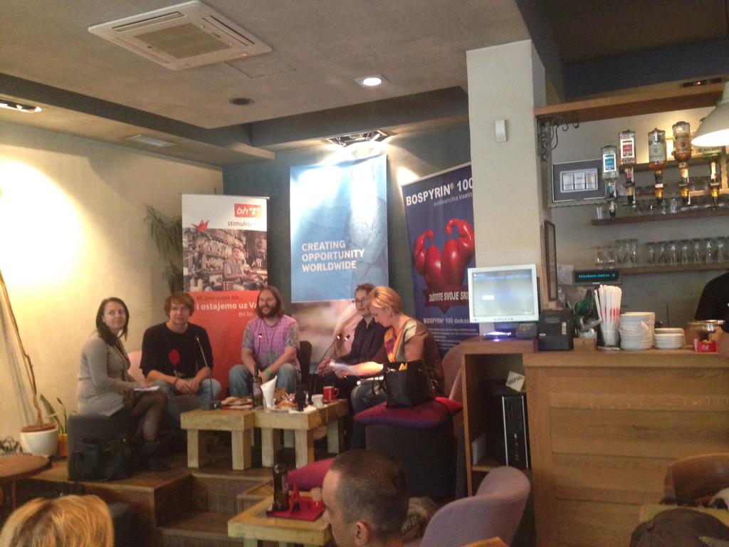 FestivalMESS's tweet photo. Na današnjem #MESSpresso danas govorimo i o saradnji izmedju #MESS2015 i #BritishCouncilBiH! http://t.co/FqMdi0jc1Z