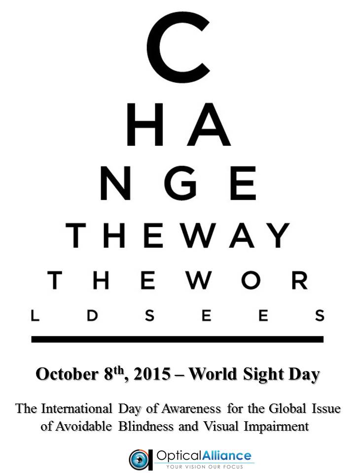OpticalAlliance's tweet photo. WORLD SIGHT DAY – THURSDAY, 8TH OCTOBER 2015 http://t.co/TfPqgaq6L9