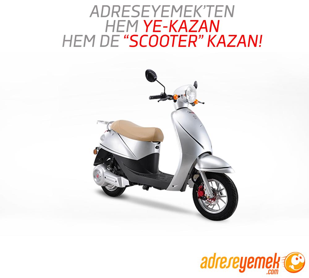 Yeni para birimin Ye-Kazan puanla artık sadece yemek değil Scooter da kazanıyorsun! bit.ly/1Mgxe7M