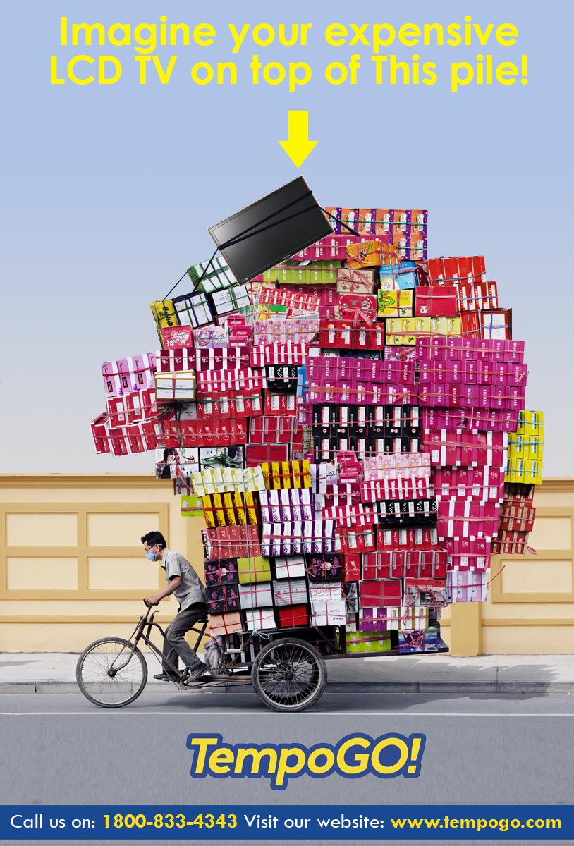 TempogoIN's tweet photo. Don't count broken pieces; be at peace with TempoGo! Fast and safe deliveries in Goa and Pune, in all seasons! http://t.co/HQUn4xCVur