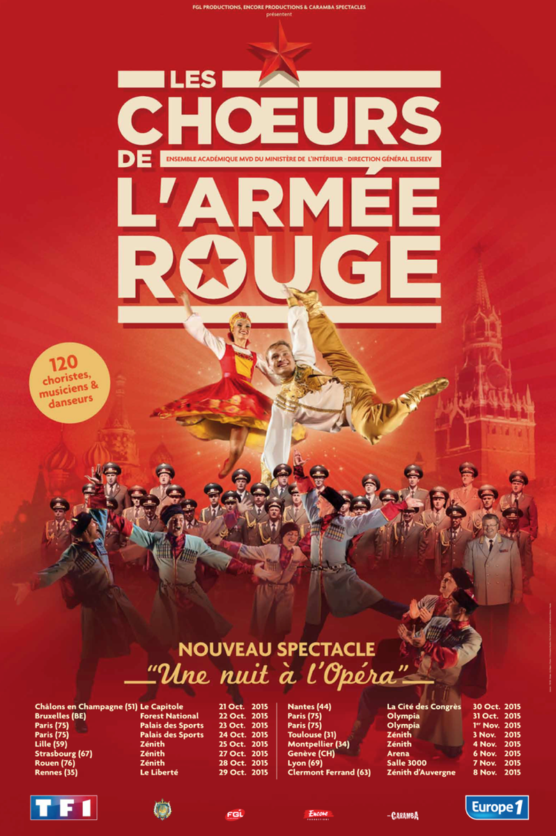 Nouveau spectacle des #ChoeursArméeRouge en tournée à partir du 21 octobre ! Réservations : bit.ly/1M6PYnr