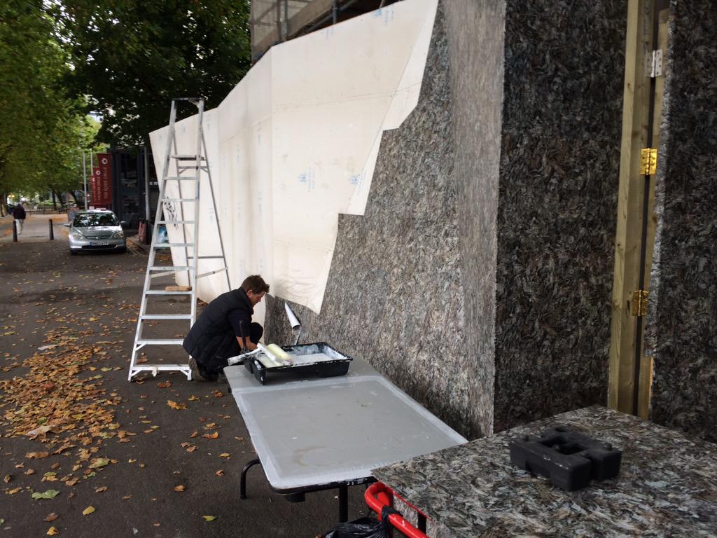 StephinatLi's tweet photo. Working on Michael Deans new public artwork. @ArnolfiniArts #publicart http://t.co/8rGXXmJ0gh