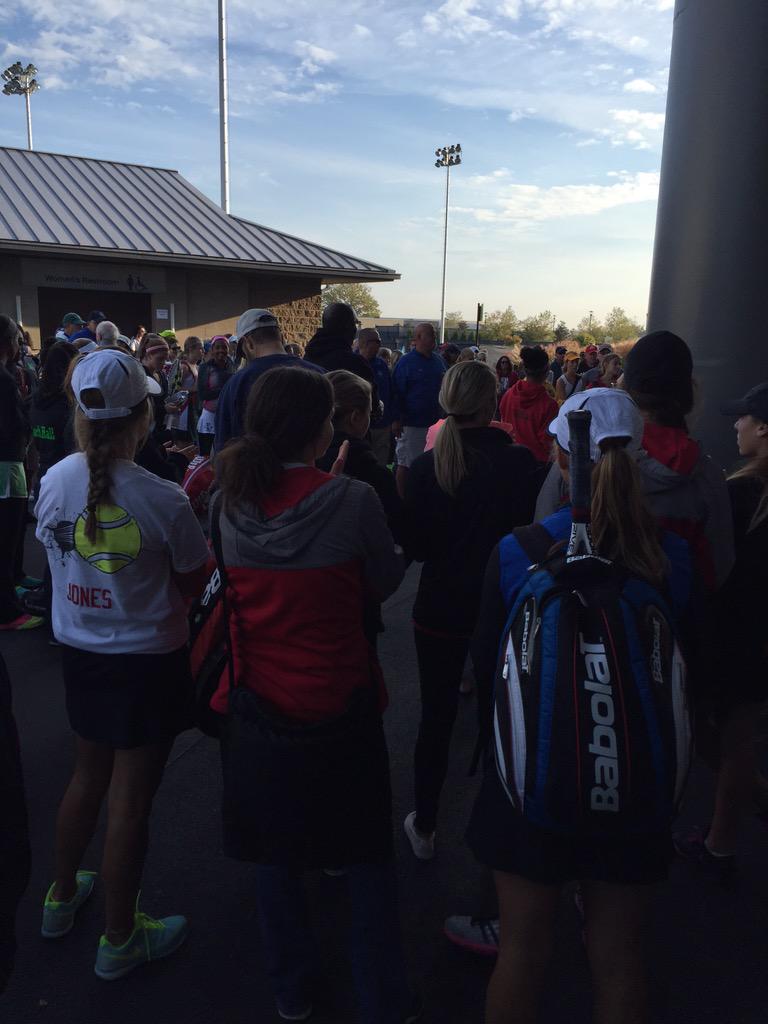 Getting the intros @ Districts. Good luck <a href="/THSLadyTennis/">RedDevil Lady Tennis</a> <a href="/TippTennis/">Tippecanoe Men’s Tennis</a>
