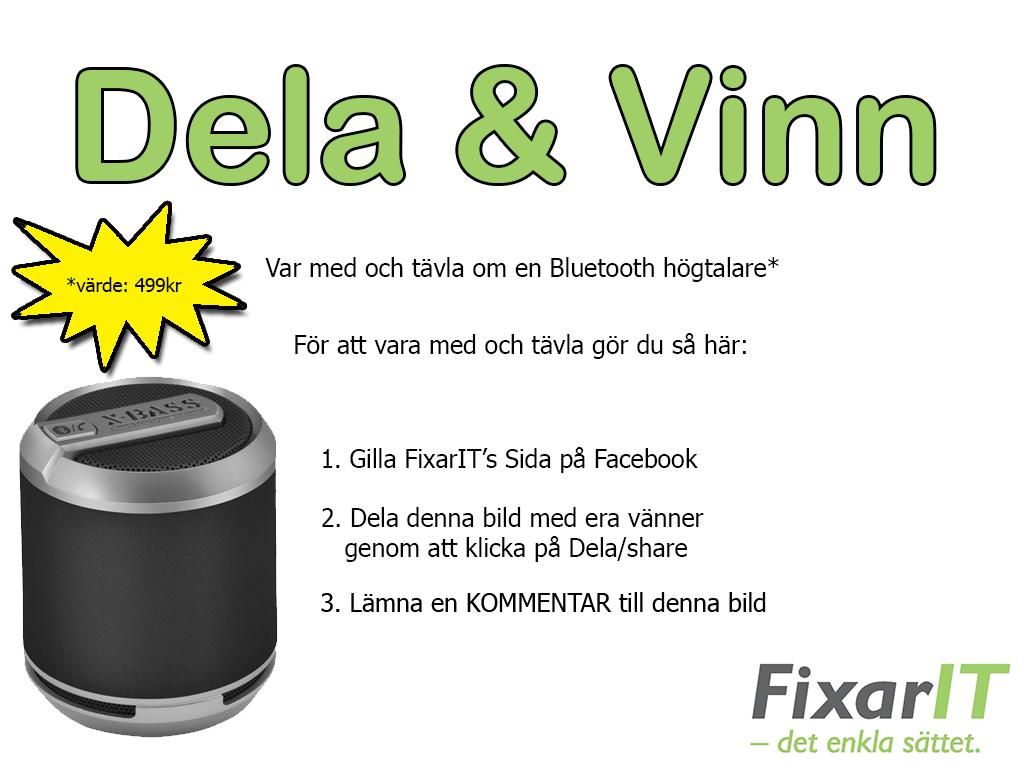 FixarIT's tweet image. Första tävlingen från FixarIT: Divoom Bluetune Solo Bluetooth-högtalare. Tävlingen slut datum: 2015-11-08