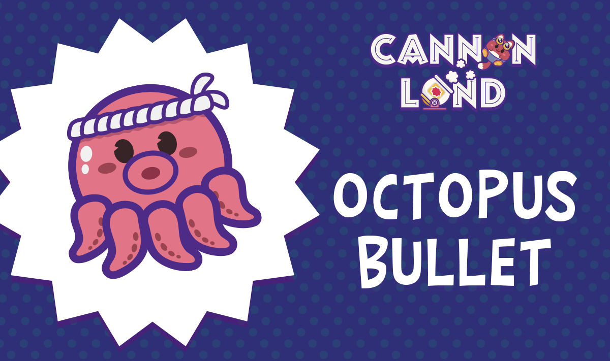 CannonLandGame's tweet photo. Let’s keep it on with #MeetTheBullets. This time with Octopus. One of our favorites! #iOS #Android #gamedev #Mobile http://t.co/uXlJMYP8A9
