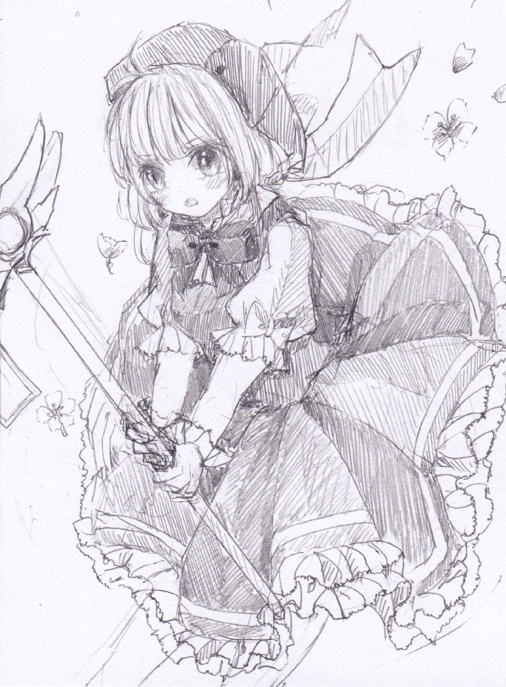 くろいうさぎ 突然ですがカードキャプターさくらを描いてみた シャーペンで描いた落書きです Http T Co 71z8qk9cgy