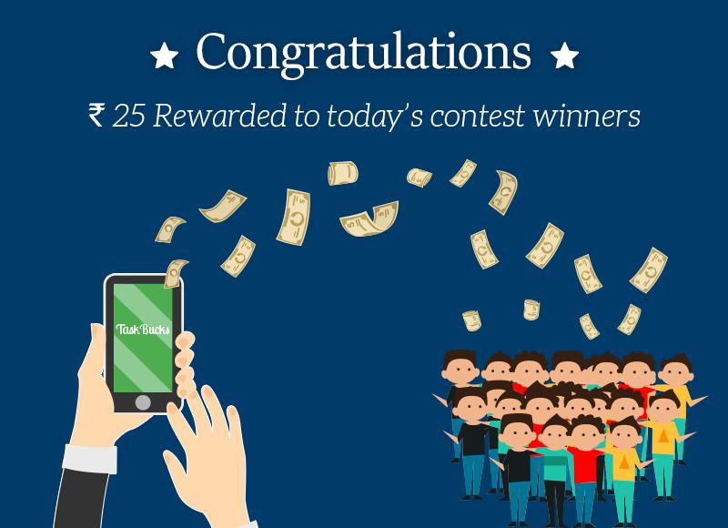TaskBucksIndia's tweet photo. #Winners announced for today's 1st contest!!
Check out your #TaskBucks wallet if you #Won http://t.co/VSIPwR7FjQ