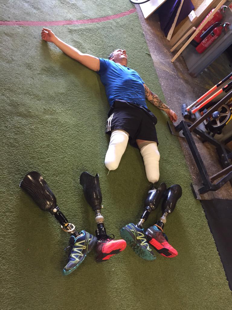 Murrayhambro's tweet photo. I trained so hard today me little legs fell off. Thanks to @MojoDojo101 @CFConnect all for @CrossroadsAAA @ReebokUK http://t.co/8wb3joAK88