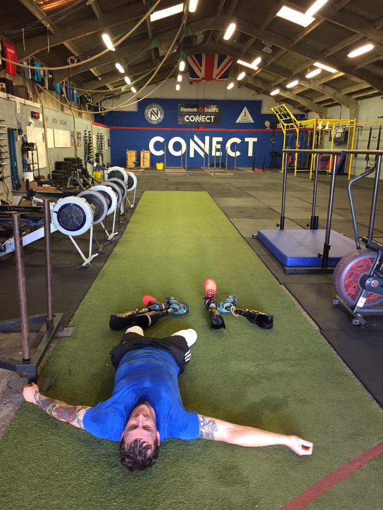 I trained so hard today me little legs fell off. Thanks to <a href="/MojoDojo101/">MojoDojo</a> <a href="/CFConnect/">Reebok CrossFit Connect</a> all for <a href="/CrossroadsAAA/">CrossroadsAAA</a> @ReebokUK