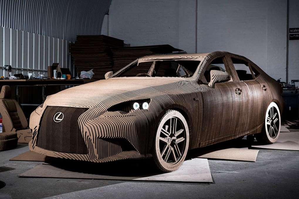 InsuranceGAP's tweet image. The Origami-Inspired Lexus that’s made out cardboard – and actually drives tinyurl.com/nonkheg #cardboard #car