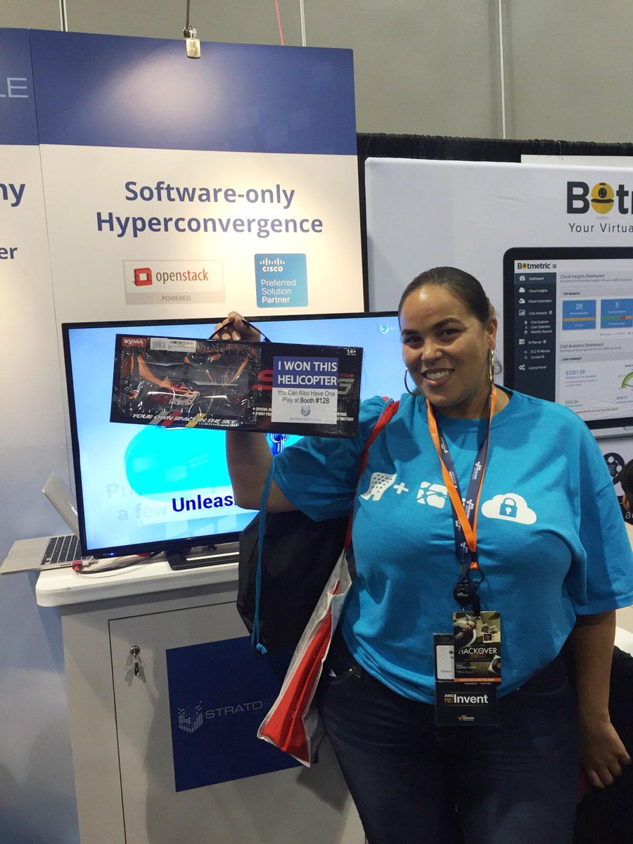 Stratoscale's tweet photo. Winner of a helicopter @maggie_baber from @nuvemnetworks. Come by for your chance to win @stratoscale booth 128 http://t.co/IsvJ6E2J5I