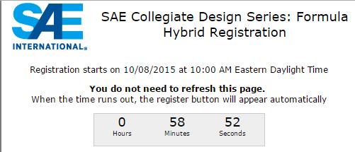 2016 Registration it is!
Just one hour to go.