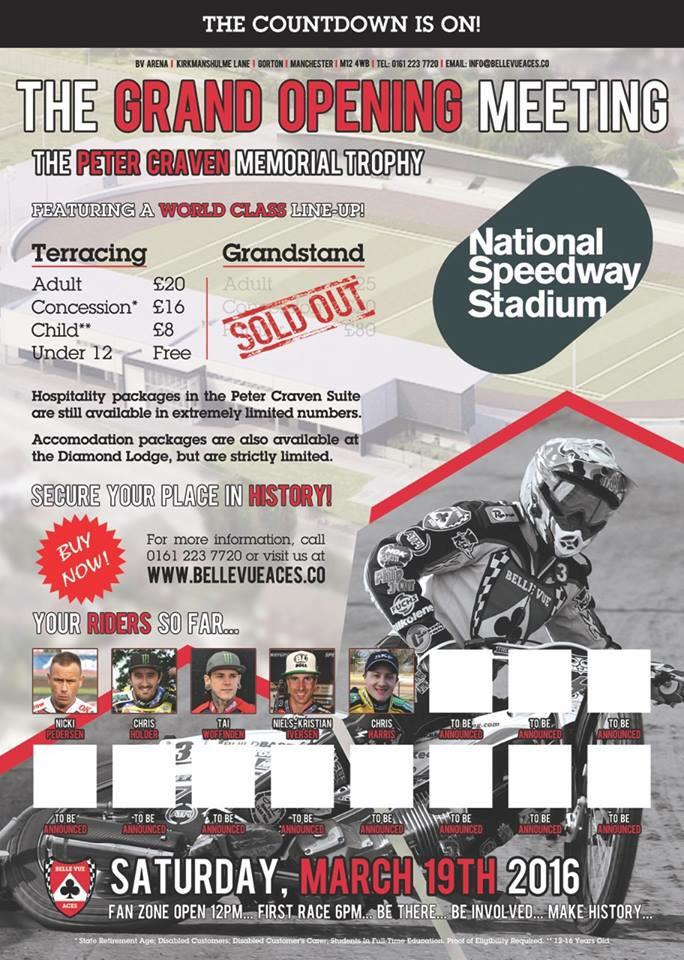 TheAces's tweet photo. The New Era Countdown is on! Don't delay speedway fans! ♣️ Book your place in history at: http://t.co/YHjb2rtaLZ http://t.co/iXn4a4uzRC