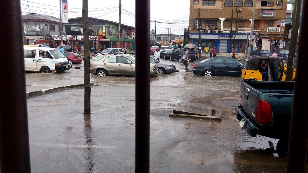 Photos: Today's Lagos rain fall in Ikeja