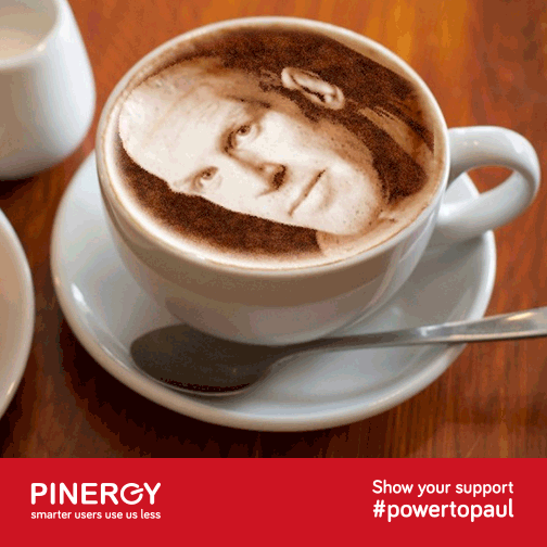 Pinergy's tweet photo. Feeling tired? How about a cup of Paul! Tell us how you'd give #powertopaul for the chance to WIN a Smart TV. http://t.co/ON9E3c2eW1