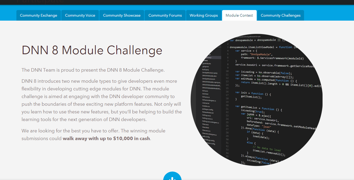 FriedDNN's tweet photo. Wow! Looking forward to this @DNN module competition... awesome prizes http://t.co/GCSG0xzOSQ #DNNCMS http://t.co/wFFPV94UOA