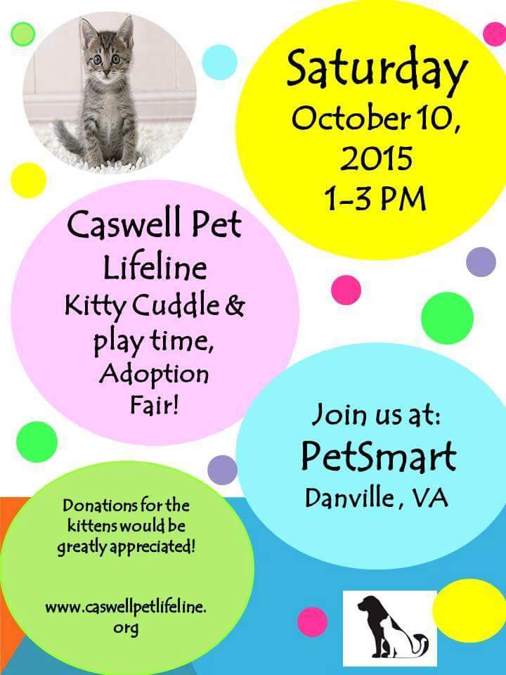 Join us this Saturday &amp; meet the cuties from Caswell Pet Lifeline.